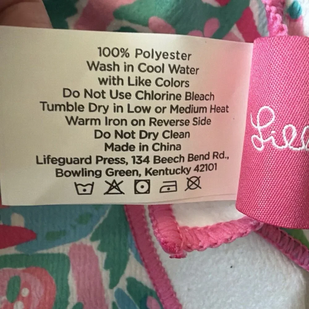 Lilly Pulitzer Beach Towel Golden Hour Floral Microfiber Pool Swim 72”x40” NWOT